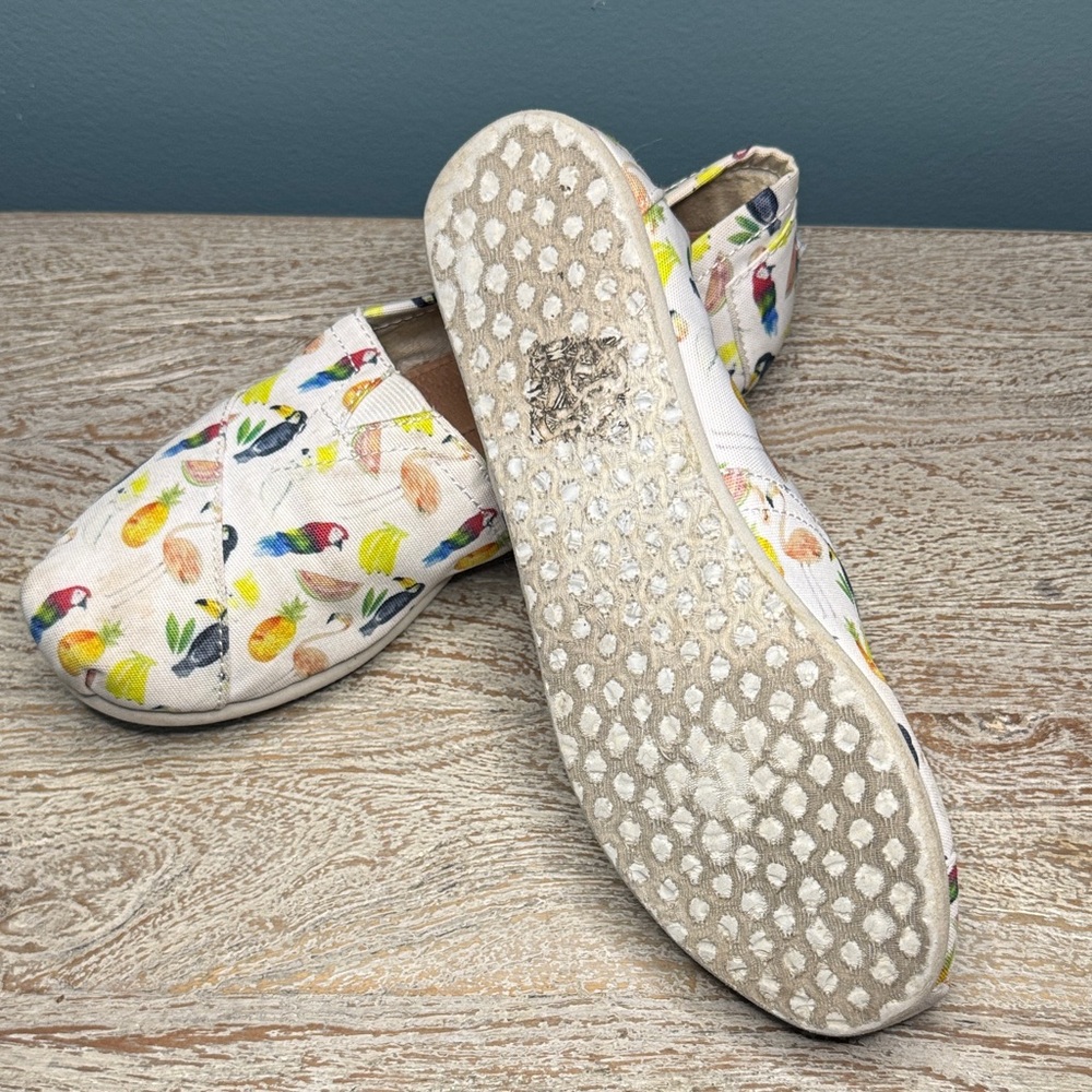 Toms Multicolor Bird Pattern Slip-Ons - image 4